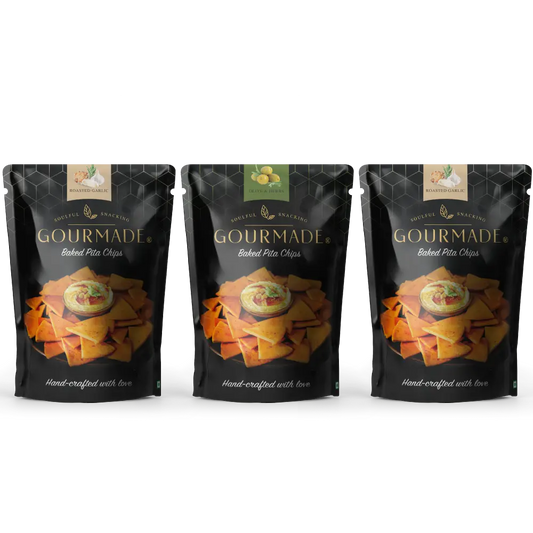 Gourmade Pita Chips - Olive Herbs and Roasted Garlic