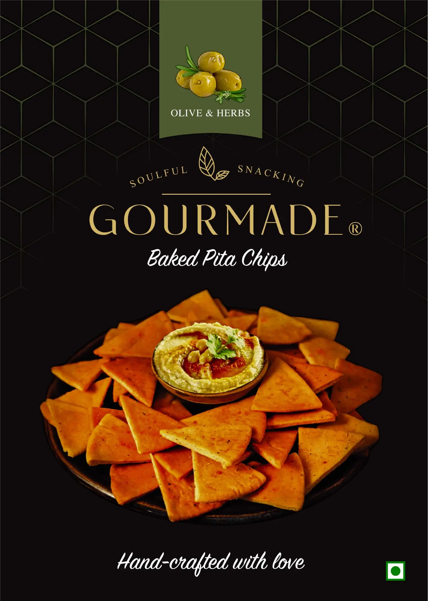 Gourmade Pita Chips - Olive Herbs Flavor